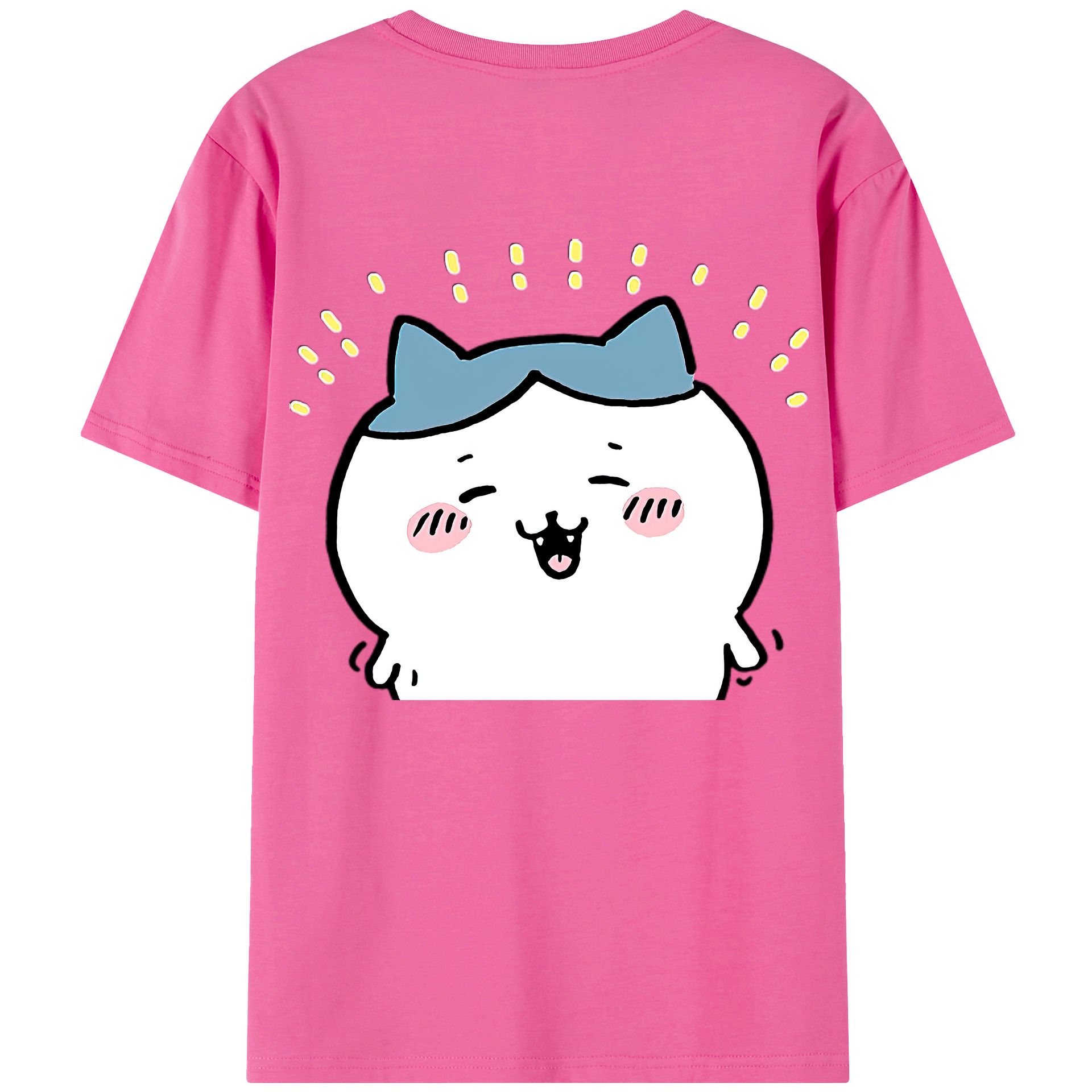 （画像用） ちいかわ ハチワレ Chii-kawa hachiware レディース半袖Tシャツ(バックプリント)